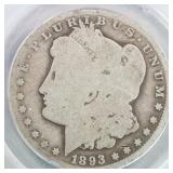 US Silver Coins 1893-O Morgan Silver Dollar Graded