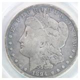US Silver Coins 1894-S Morgan Silver Dollar Graded