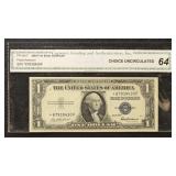 US Paper Money 1935F $1 Silver Certificate Graded