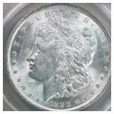 US Silver Coins 1890 Morgan Silver Dollar Graded A