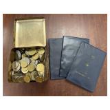 Worldwide Coins 6+ Pounds in Old Tin