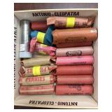 US Coins in Cigar Box including clad quarters, nic