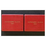 Gardiners Island 1965 Set Illustrating Silver Repl