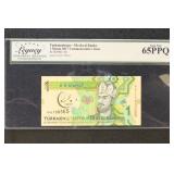 Turkmenistan 2017 Legacy 65PPQ Graded Paper Money