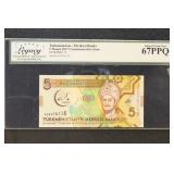 Turkmenistan 2017 Legacy 67PPQ Graded Paper Money