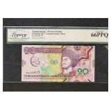 Turkmenistan 2017 Legacy 65PPQ Graded Paper Money