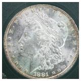 US Silver Coins 1881 Morgan Silver Dollar Circulat
