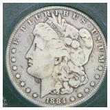 US Silver Coins 1884-S Morgan Silver Dollar Circul