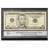 US Paper Money 1999 $5 Star Federal Reserve Note