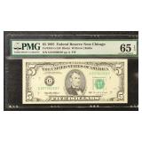 US Paper Money 2 x Fr. 1985-G 1995 $5 Federal Rese