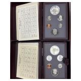 US Silver Coins 2 Olympics 1983 Silver Prestige se