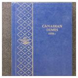 Canada Silver Coins 64 Dimes 1874-1966 collection