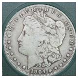 US Silver Coins 1904-S Morgan Silver Dollar Circul