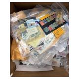 US & Worldwide Stamps On and Off Paper, fills bank