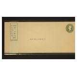 US Postal Stationery 1880s Specimen Entire