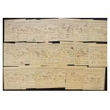 US 1870s Return Receipts with cancels, 40 total wi