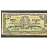 Canada Paper Money 1937 $1 Note