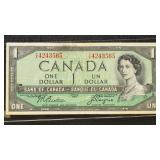 Canada Paper Money 1954 $1 / 1973 $1 / 1954 $2 / 1