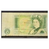 Great Britain Paper Money England 2 x 1 and 1 x 5
