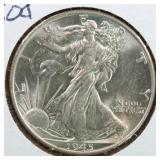 US Silver Coins 1945 Walking Liberty Half Dollar