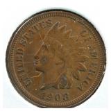 US Coins 1908-S Indian Head Cent