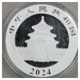 Worldwide Silver Coins 2024 1 oz Silver Panda Chin