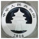 Worldwide Silver Coins 2016 1 oz Silver Panda Chin
