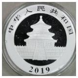 Worldwide Silver Coins 2019 1 oz Silver Panda Chin