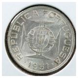 Worldwide Coins 1951 Timor 50 Avos