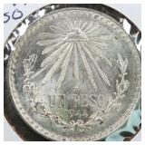 Worldwide Coins 1944 Mexico Peso