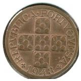 Worldwide Coins 1948 Timor 10 Avos