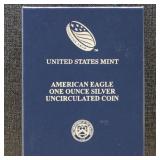US Silver Coins 1992 American Silver Eagle 1 oz Un