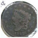 US Coins 1817 Liberty Large Cent