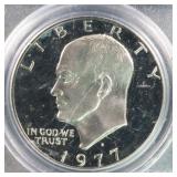 US Coins 1977-S Eisenhower Dollar Graded PR69DCAM