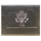 US Coins 1998 Mint Premier Silver Proof Set in Ori