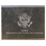 US Coins 1993 Mint Premier Silver Proof Set in Ori