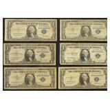 US Paper Money 50 x Misc date $1 Silver Certificat