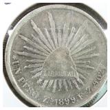 Worldwide Coins 1899 ZS Mexico Peso