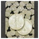 US Silver Coins 1937-1947 Walking Liberty album wi