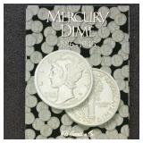 US Silver Coins 1916-1945 Mercury Dime album with
