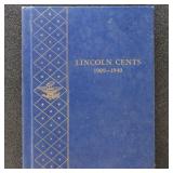 US Coins 1909-1940 Lincoln cent album with 56 Linc