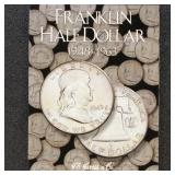 US Silver Coins 1948-1963 Franklin half album with