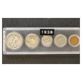 US Coins 1938 5-PC Coin Set