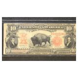 US Paper Money 1901 $10 Bison Note