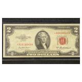 US Paper Money 1953-A $2 Legal Tender / 1963 $5 Le