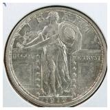 US Silver Coins 1917-D Standing Liberty Quarter