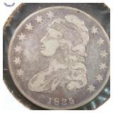 US Silver Coins 1835 Capped Bust Half Dollar