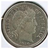 US Silver Coins 1914 Barber Dime