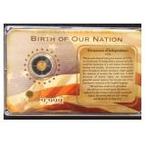 Gold Commemorative Birth of Our Nation Coin with .