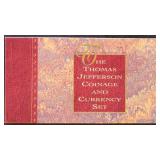 US Coins Thomas Jefferson Coin and Currency Set